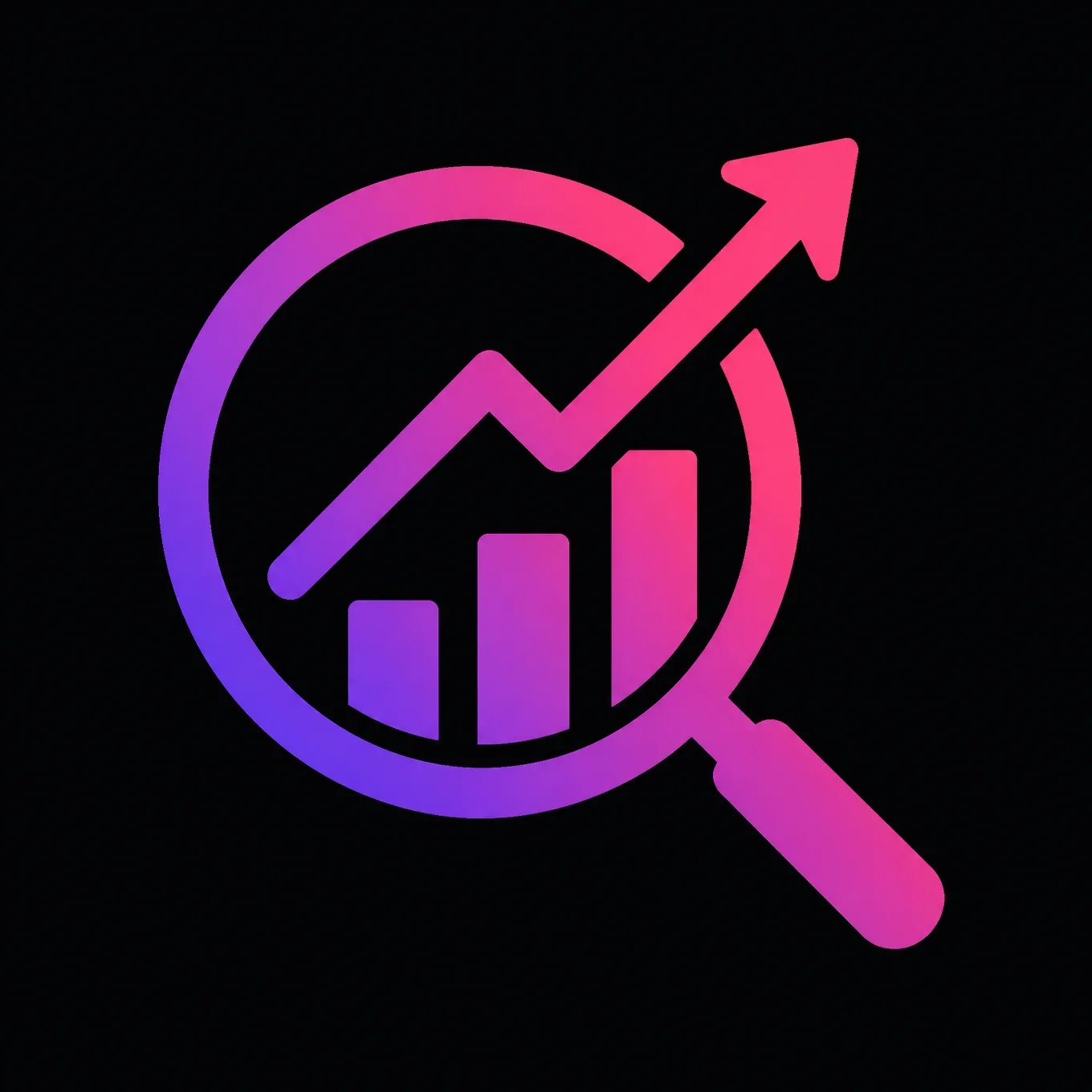 SEO and growth marketing icon representing search optimization and organic traffic growth